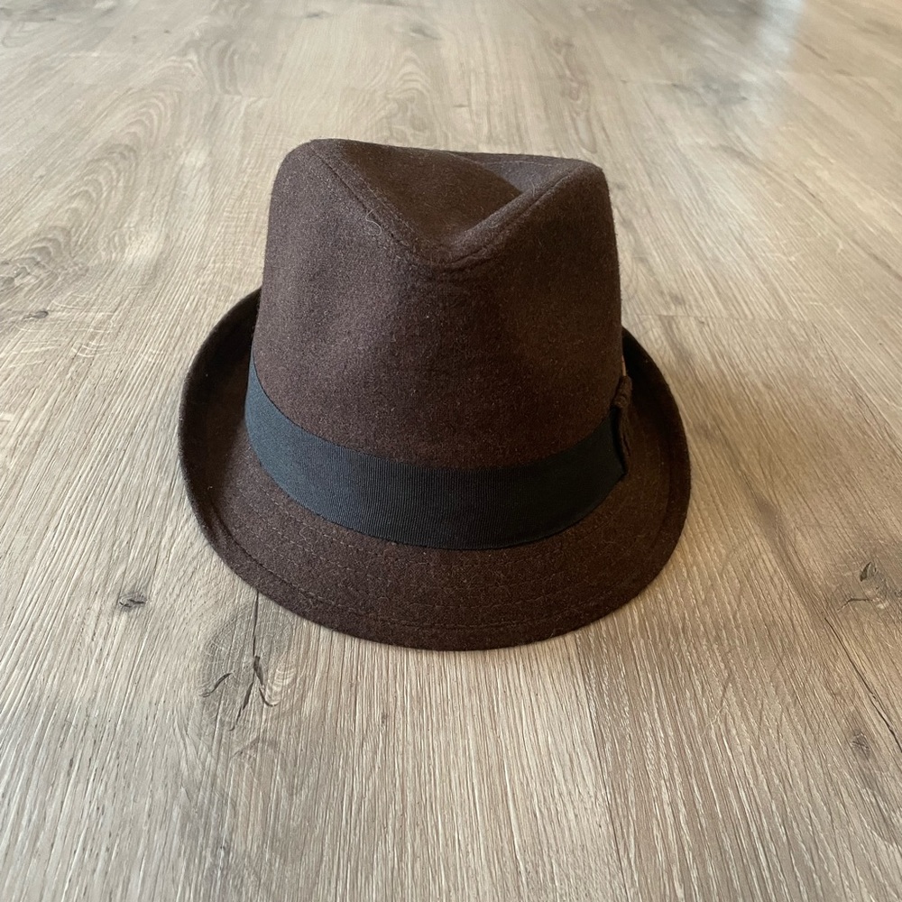 Brown fedora hat